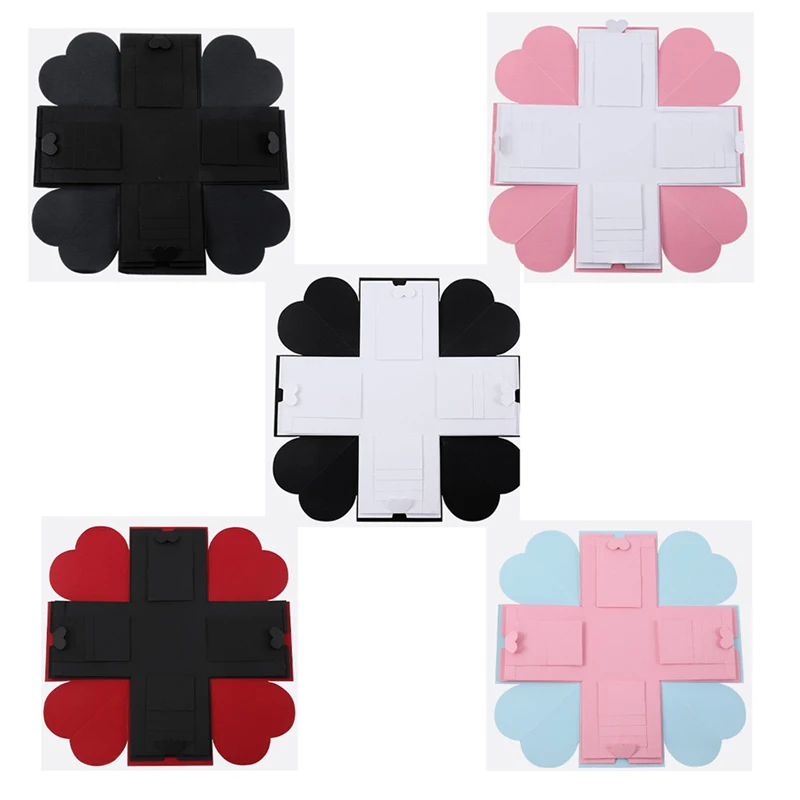 

Explosion Box DIY Valentine's Day Gift Surprise Box Scrapbook Photo Album Kit Wedding Ring Wrapping Gift Boxes