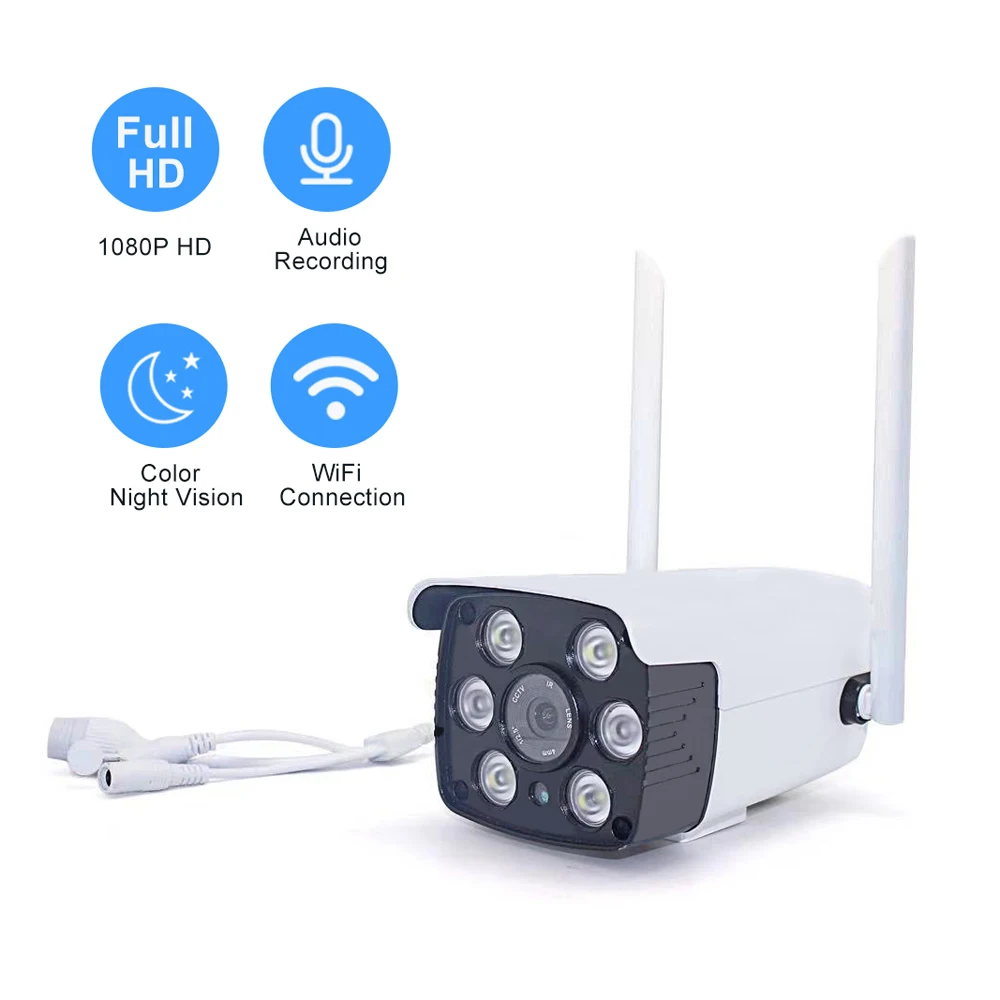 

WIFI Camera 1080P Outdoor Bullet Wireless Wired CCTV Security IP Camera 2MP HD IR Two Way Audio Yoosee APP Surveillance Cam