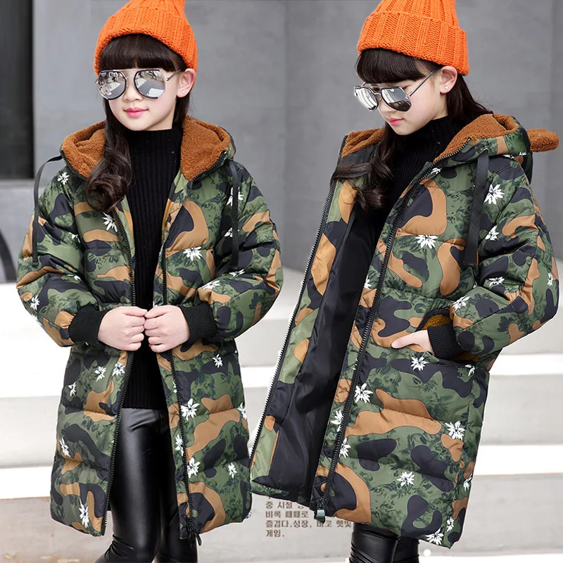 

Fashion Thick Winter Down Jackets Girls Windbreaker Kids Outwear Children Warm Snowsuit Duck Down Clothes For Girls TZ103