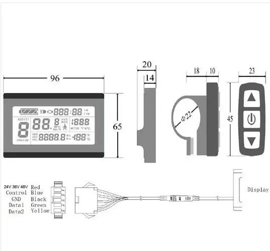 KT LCD 3 kt lcd ebike 24V 36V 48V интеллектуальная черная панель управления ЖК дисплей детали