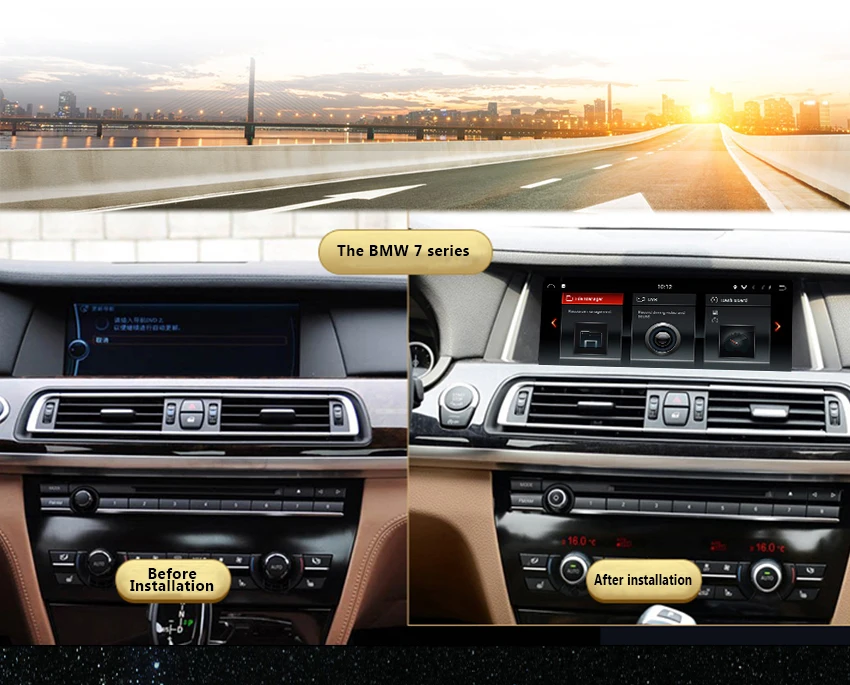 5 Koason Android 7.1 Car Audio Auto GPS Navigation System Media Stereo for BMW 7 Series F01 BNT 2013-2017