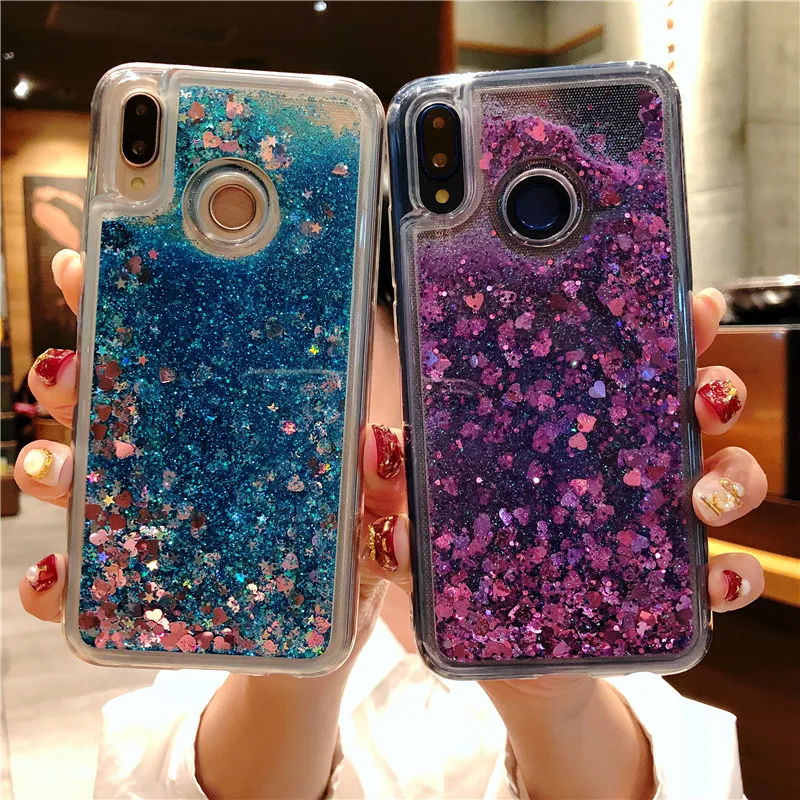 

Liquid Glitter Quicksand Case For Huawei P20 Pro P10 Lite Mate 20 Nova 3 Mate 10 9 Hard Cover Honor 8X 7X 6X 5X 7A 6A 7C Case