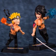 Naruto Movie The Last Uzumaki Sasuke Uchiha Figures Anime Toy 2 pcs New 16cm 6/"