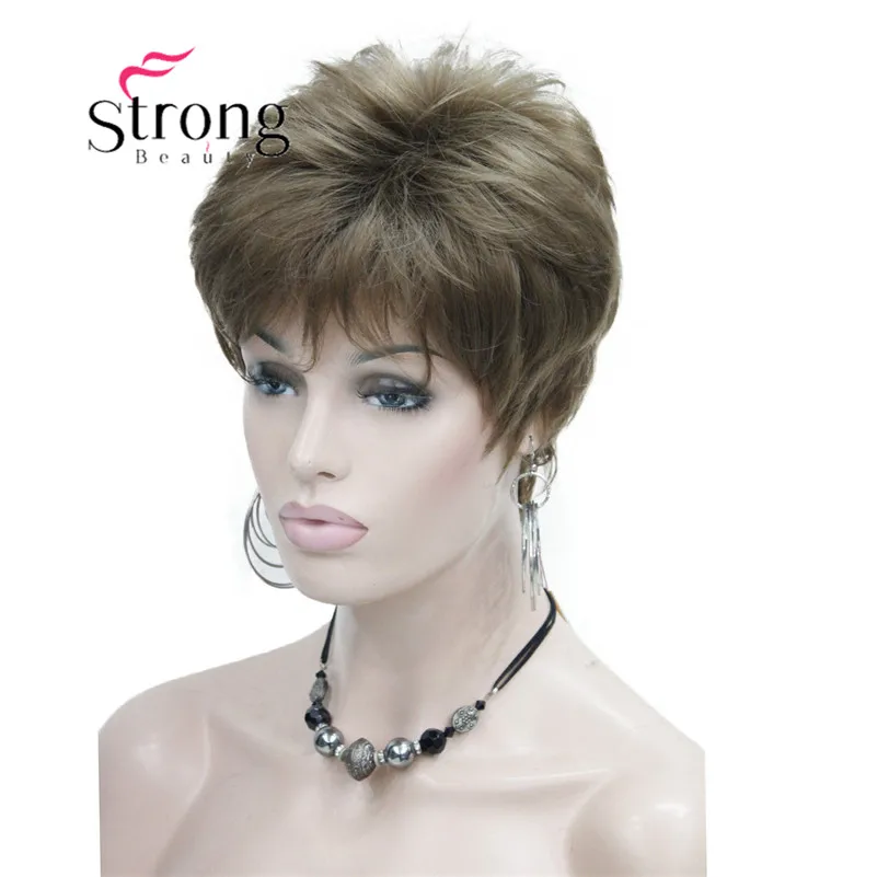 RG-ZORA #12 women's short straight synthetic daily wig orange brown blonde 5 color choices (3)