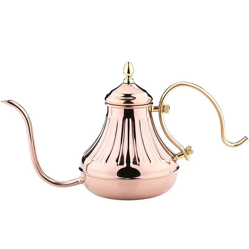 

Turkish Coffee Long Mouth Coffee Pot Metal Filter Hand-washing Pot Gold/ Silver Pot espresso Milk Jug Moka Coffee Maker