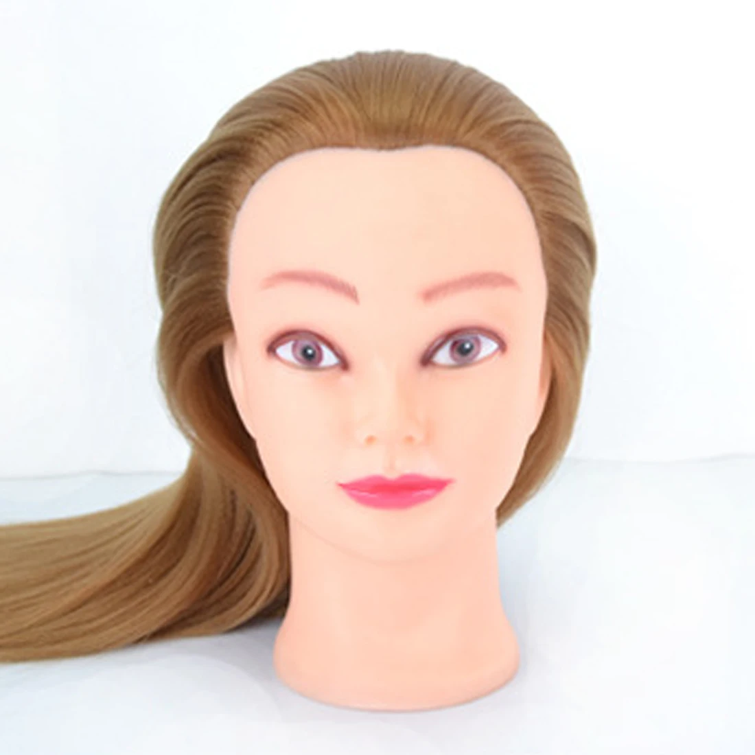 

HOT 1PC Hair Mannequin Heads Fiber Long Hair Hairdressing Training Head Model Practice Salon Mannequin Head