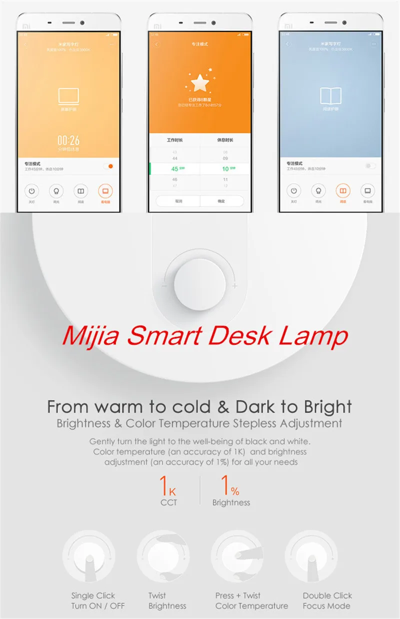 Новое прибытие XiaoMi Мини Смарт-настольная лампа светодиодный Smart настольные лампы Desklight регулируемых светодиодов Поддержка app управление с помощью мобильного телефона Управление
