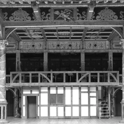 Interiors of a stage theater Globe Theatre London England Poster Print (13 x 30)