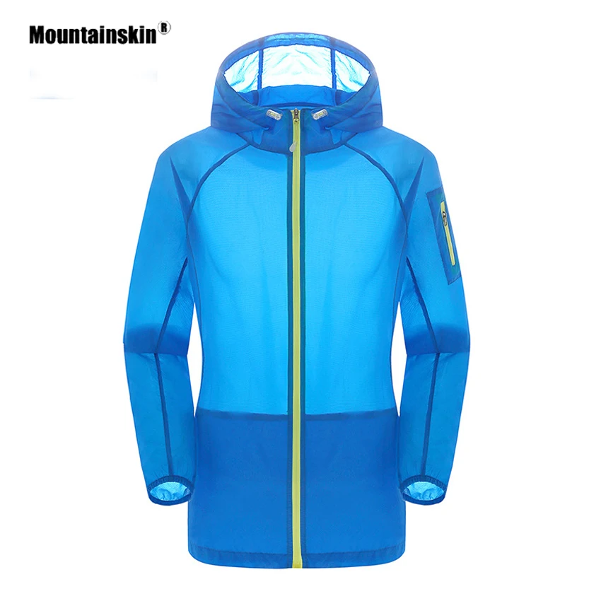 Mountainskin мужские и женские тонкие быстросохнущие походные куртки для активного