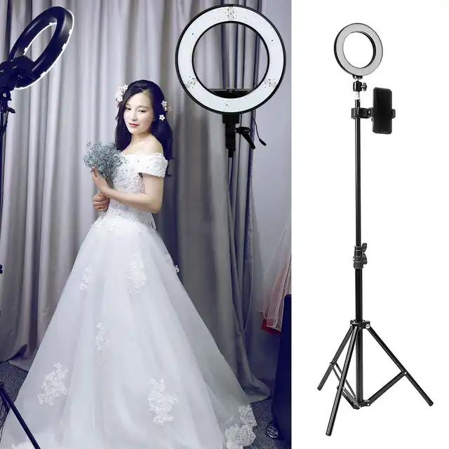 หลอดไฟ LED Dimmable Light Stand Kit Photo Selfie วิดีโอแต่งหน้า Live การใช้งานหลายฉากด้วยขาตั้งกล้อง 5W USB พอร์ต