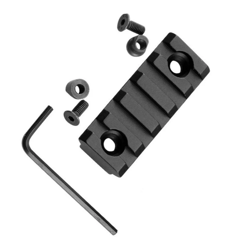 

Hunting scope rail rifle airsoft mounts metal ar Tactical Keymod Picatinny 20mm Weaver Rail Handguard Section Aluminum 5 Slot