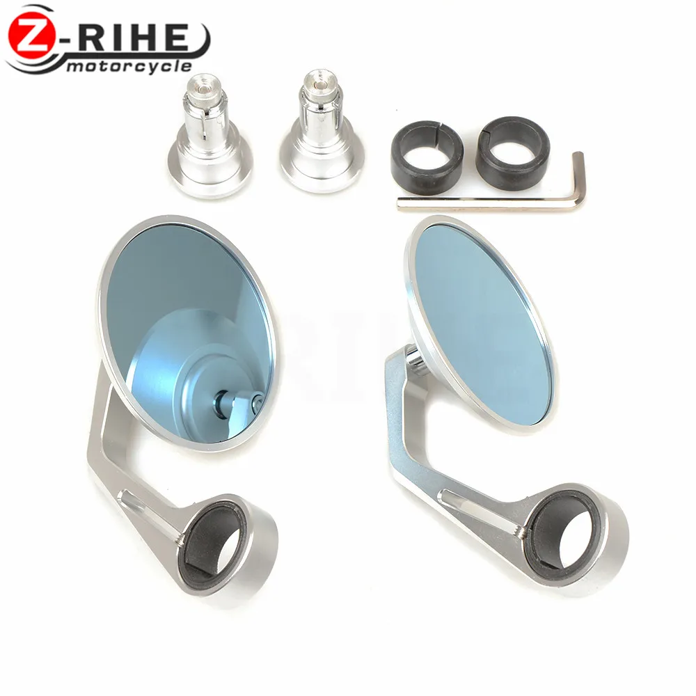 for 7/8"" 22mm Universal Motorcycle handle bar Rearview Mirror Handle bar End Side Mirrors For Yamaha FJR XJR 1300 Racer SUPERTE