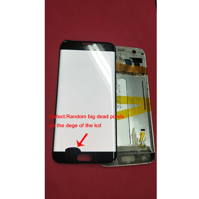 5,5 ''AMOLED lcd s Замена для samsung Galaxy S7 edge lcd G935 G935F lcd экран дигитайзер сборка с крупный горох