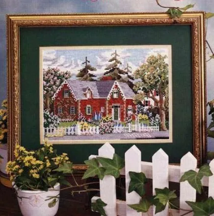 CS-2976 Cross Stitch Kit House at the Corner Red House Home Village