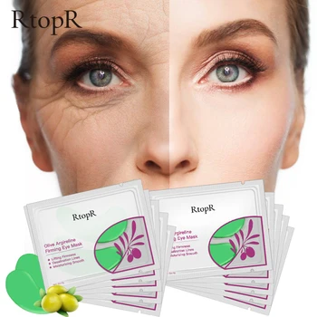 

RTOPR Olive Green Eye Mask Anti-Puffiness Dark Circles Anti Aging Moisturizing Eye Patches Face Skin Care Collagen Eye MaskTSLM1