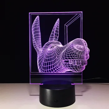 

Donkey 3d Led Lamp Usb Led Night Light Battery Led Lights 7 Colors Changing Power For Friends Kids Best Gift Home Deco Smart