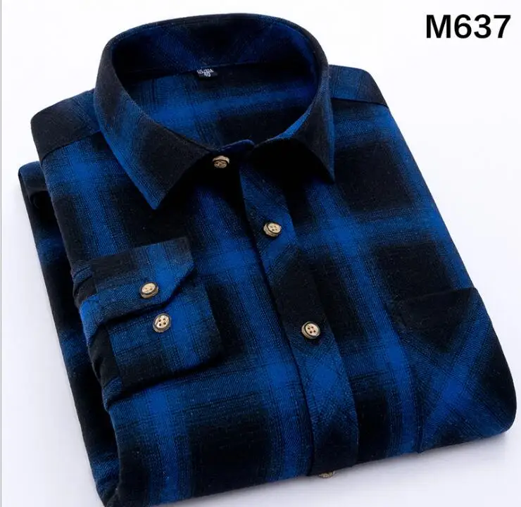 2018 Men's Long Sleeve luxury Plaid Shirt Men Slim fit Comfortable Soft Work Casual Flannel Shirts Camisa Social Masculina	S-4XL
