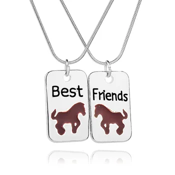 

News Fashion BBF Best Friends Necklace High Quality Enamel Necklace Chain Necklace For Friends Gifts 12pcs/lot