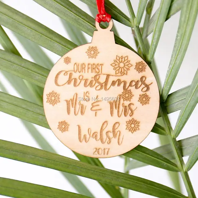 online shop our first christmas ornament married personalized