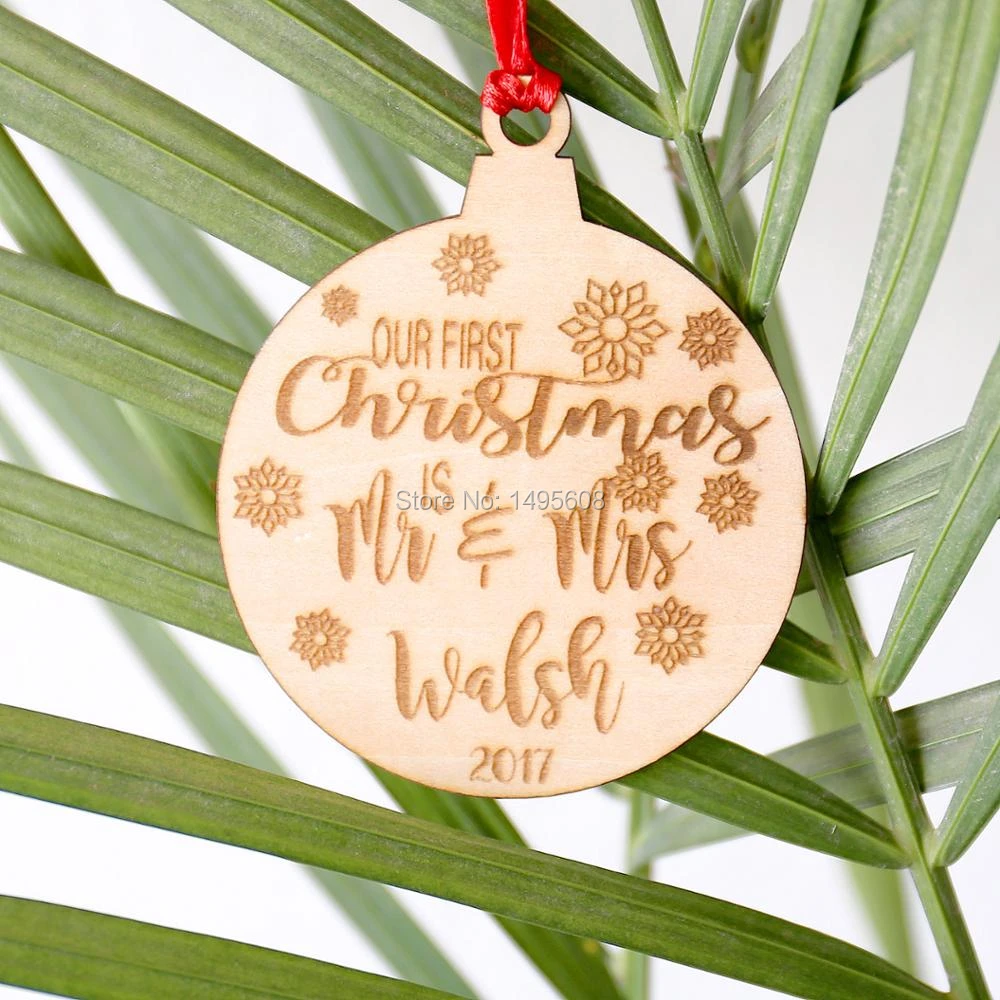 Newlywed Gift Christmas Ornament Custom First Christmas Ornament