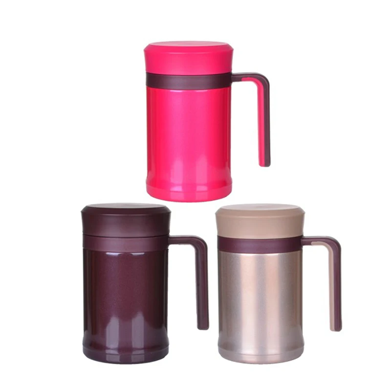 

500ml thermos mug stainless steel office cup with tea filter thermo bottle classic hanle insulate termo inox tea filter termos