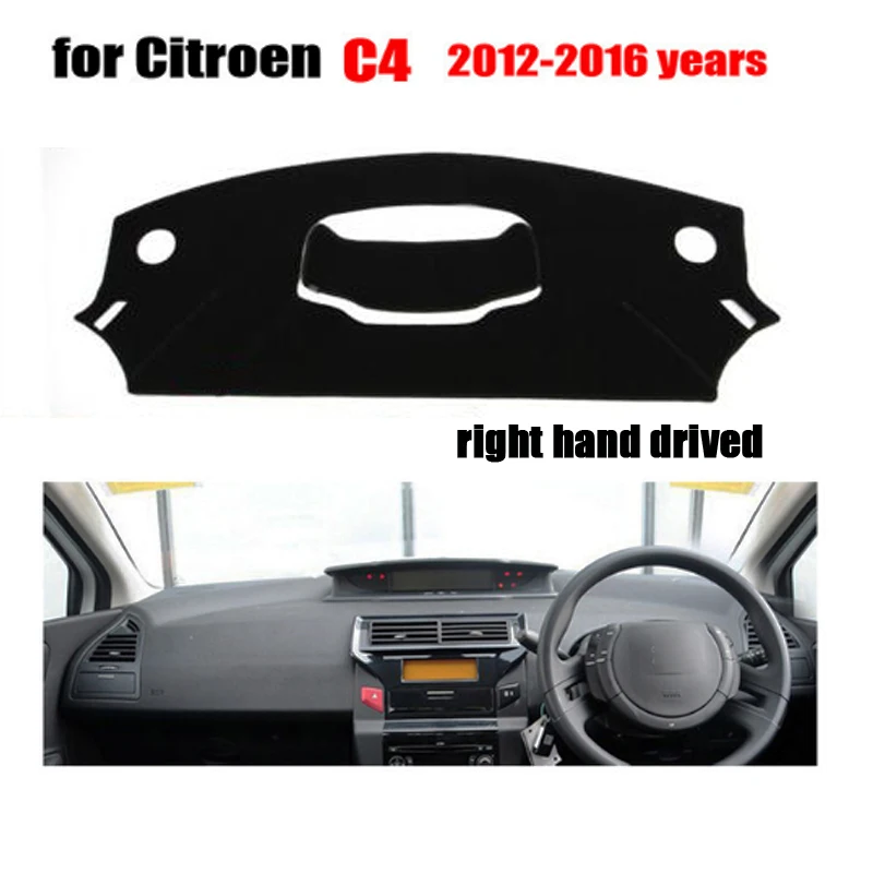 KARC приборной панели автомобиля Обложка Коврик для Citroen C4 2012- год правым dashmat pad тире охватывает аксессуары для приборной панели