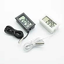 Белый Черный Мини ЖК-цифровой термометр гигрометр холодильник тестер морозильника датчик измерителя температуры и влажности