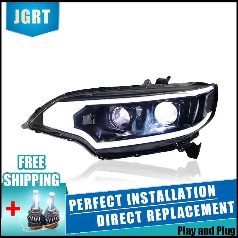  2PCS LED Headlights For Honda Fit 2014-2017 Car Led Lights Double Xenon Lens Car Accessories Daytim - 32886486997