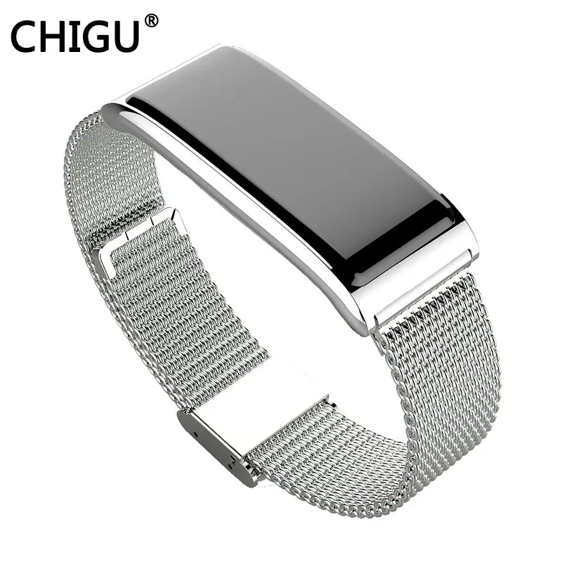 

C9 Plus CHIGU Metal Strap Smart Bracelet Wristband Watch Heart Rate Sports IP67 Waterproof better than mi 2 3 DZ09 GT101 Y5 F1