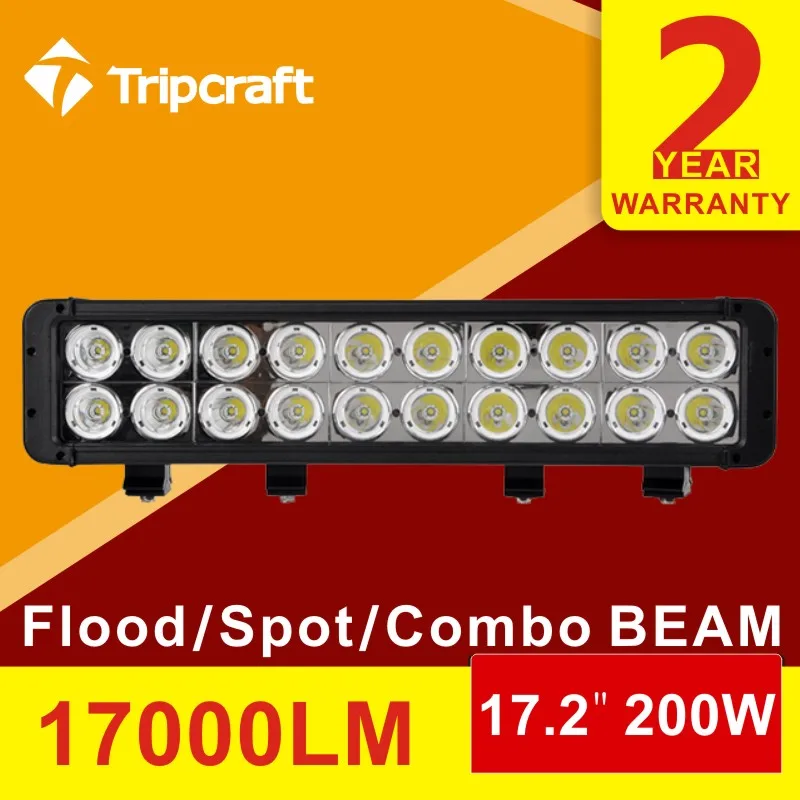 

FREE Shipping 10W/pcs Crees 200W Led Light Bar For 4x4 Farming Machine IP67 CE RoHs Spot Flood Combo Working light bar