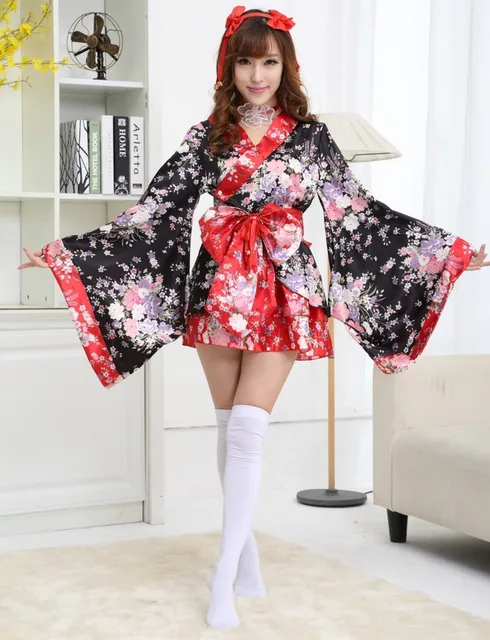 High Quality 2018 New Cherry Blossoms Women Traditional Japanese Kimono 