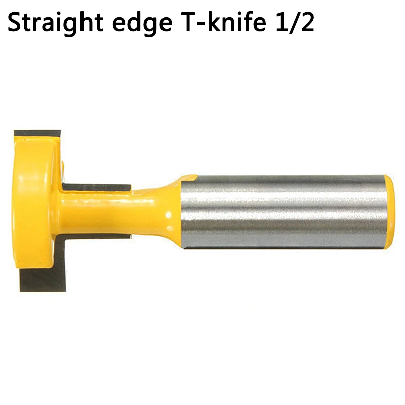

Straight edge T-knife 1/2 1/4 Slot Router Bit Hex Bolt Key Hole Knife Keyhole Woodworking Milling Cutter Lock Miter Router