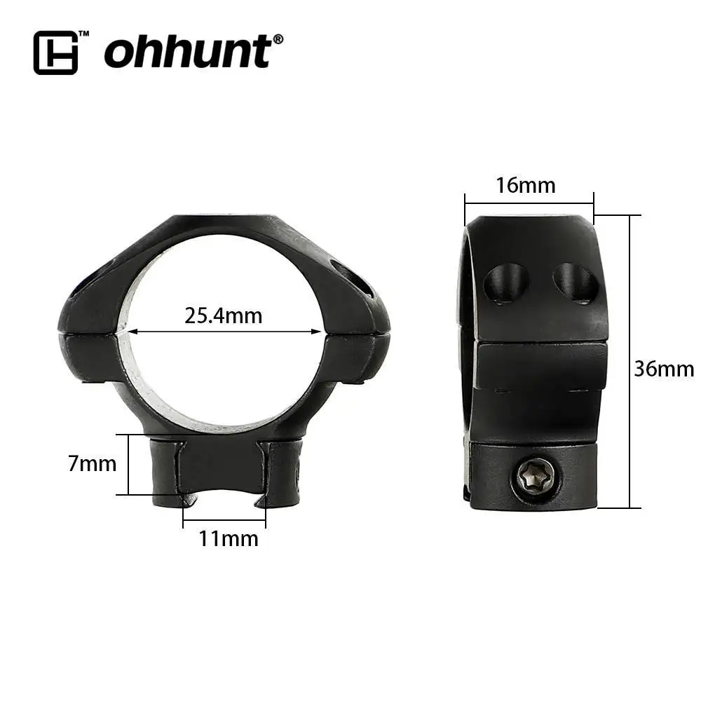 Ohhunt 25,4 мм или 30 диаметр сталь низкая средний высокий профиль 11 3/8 ласточкин хвост. 22 Airgun Охота прицел кольца крепление