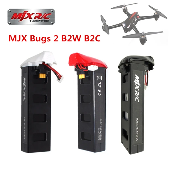 

Original MJX Bugs 2 B2W B2C RC Helicopter Battery 7.4V 1800 Mah 25C High Capacity Li-po Battery RC Drone Spare Parts Battery