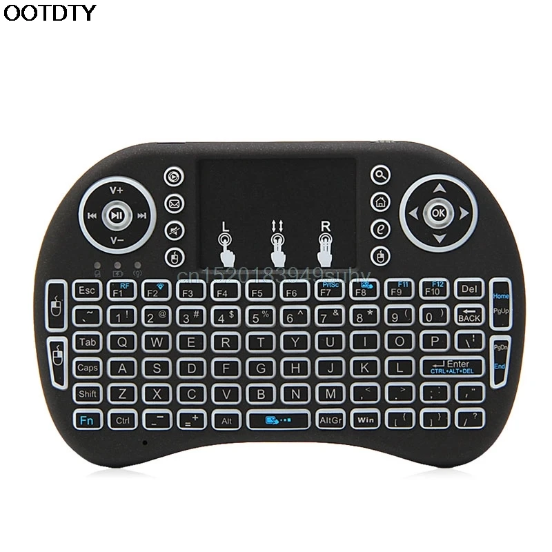 

Mini 2.4G 3 Color Backlit Wireless Touchpad Keyboard Air Mouse For PC For Pad For Android - New hot