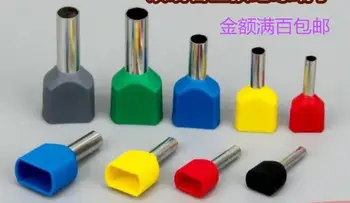 

TE2508 cold terminal Two - wire pre - insulated terminal block Tubular terminal pin terminal 1000pcs/lot