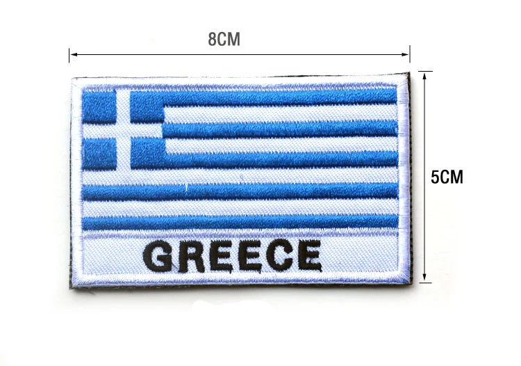 Вышитые нашивки Италия ЕС Греция Испания Франция Португалия Германия Великобритания Австрия Украина шотания Англия Ирландия Чешский Европейский Флаг - Цвет: Greece Flag