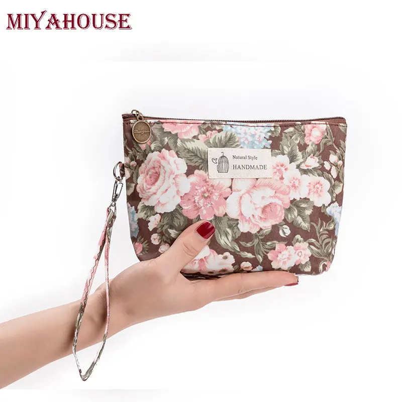 Miyahouse خمر الأزهار المطبوعة حقيبة مستحضرات التجميل ل الإناث سستة النساء ماكياج أكياس للماء السفر السيدات الحقيبة Miyahouse خمر الأزهار المطبوعة حقيبة مستحضرات التجميل ل الإناث سستة النساء ماكياج أكياس للماء السفر السيدات الحقيبة
