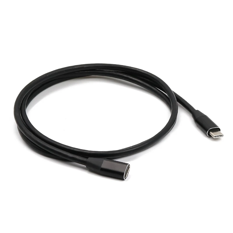 Black Type-C папа-мама удлинитель type c Зарядка данных аудио и видео полнофункциональный удлинитель длина 1 м черный - Цвет: Black