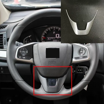 

ABS Matte For Honda CR-V CRV 2017 2018 Car Steering wheel Button frame Cover Trims Car styling auto accessories 1pcs