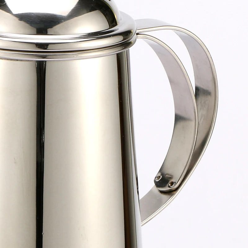 650ml Stainless Steel Hand Drip Coffee Kettle Pot Fine Long Mouth Gooseneck Coffee Pot with Lid Teapot Coffee Maker Silver Color (5)