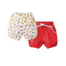 Лето, шорты для маленьких девочек, насосные штаны для девочек, детские брюки с принтом для девочек, популярные детские милые шорты с цветочным рисунком для девочек 2-7 лет