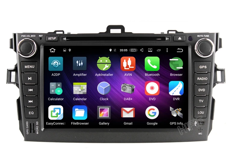 Top Quad Core Android 7.1 for Toyota Stereo corolla 2011 2007 2008 2009 2010 Car DVD Radio GPS For toyota corolla navigation system 11