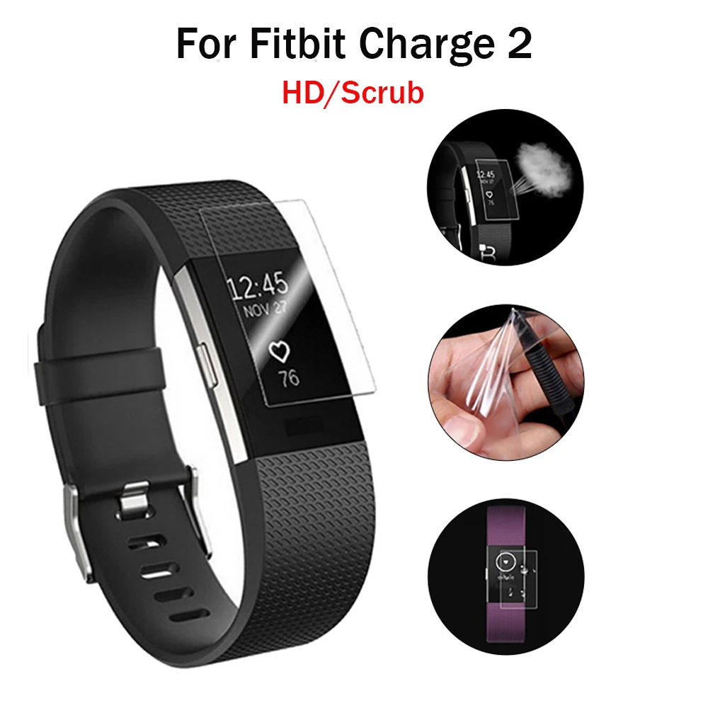 

1/2/5/10Pcs film For Fitbit Charge 2 Band HD Clear/Anti-Glare Matte Screen Protector Protective Film Guard (Not Tempered Glass)