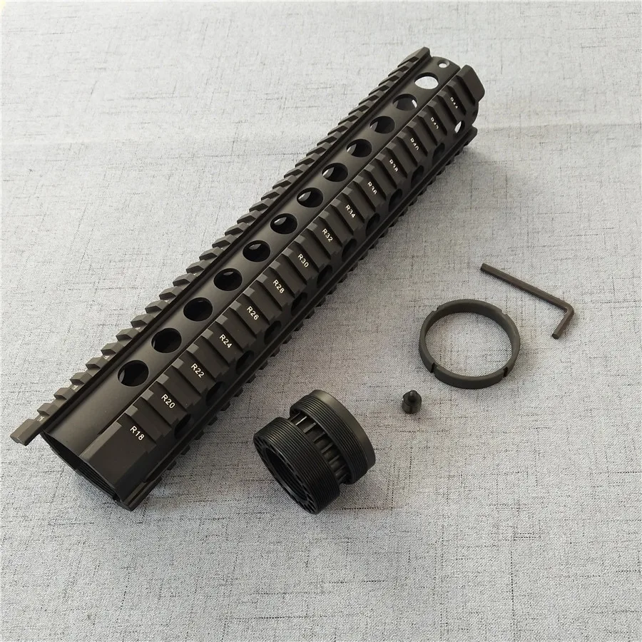 12 дюймов AR. 223/5. 56 поплавок Quad Handguard Rail трубка AR-15 M16 M4 Handguard RAS страйкбол Пейнтбол Охота