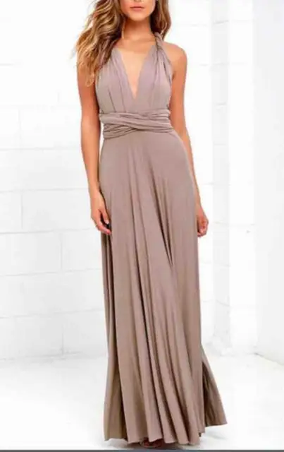 Sexy Women Multiway Wrap Convertible Boho Maxi Club Red Dress Bandage Long Dress Party Bridesmaids Infinity Robe Longue Femme Khaki