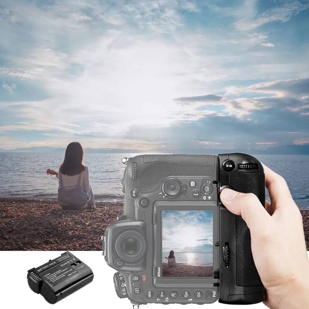  Travor Professional Battery Grip for Nikon D500 DSLR Camera as MB-D17 MBD17+1pcs EN-EL15 battery +2