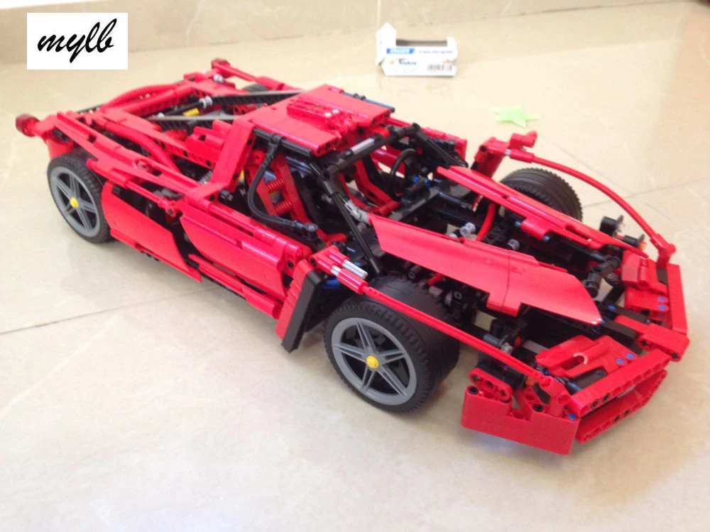 

mylb New Technic ENZO 1:10 Supercar Car Model Building Block Educational Construction Bricks compatible with DIY