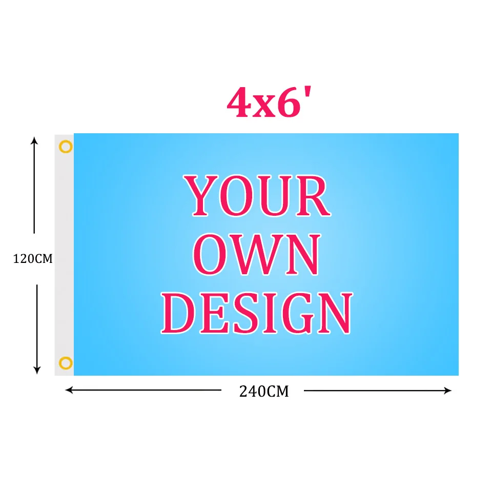 

free shipping custom flag 120*180cm Polyester Customize Flags And Banners