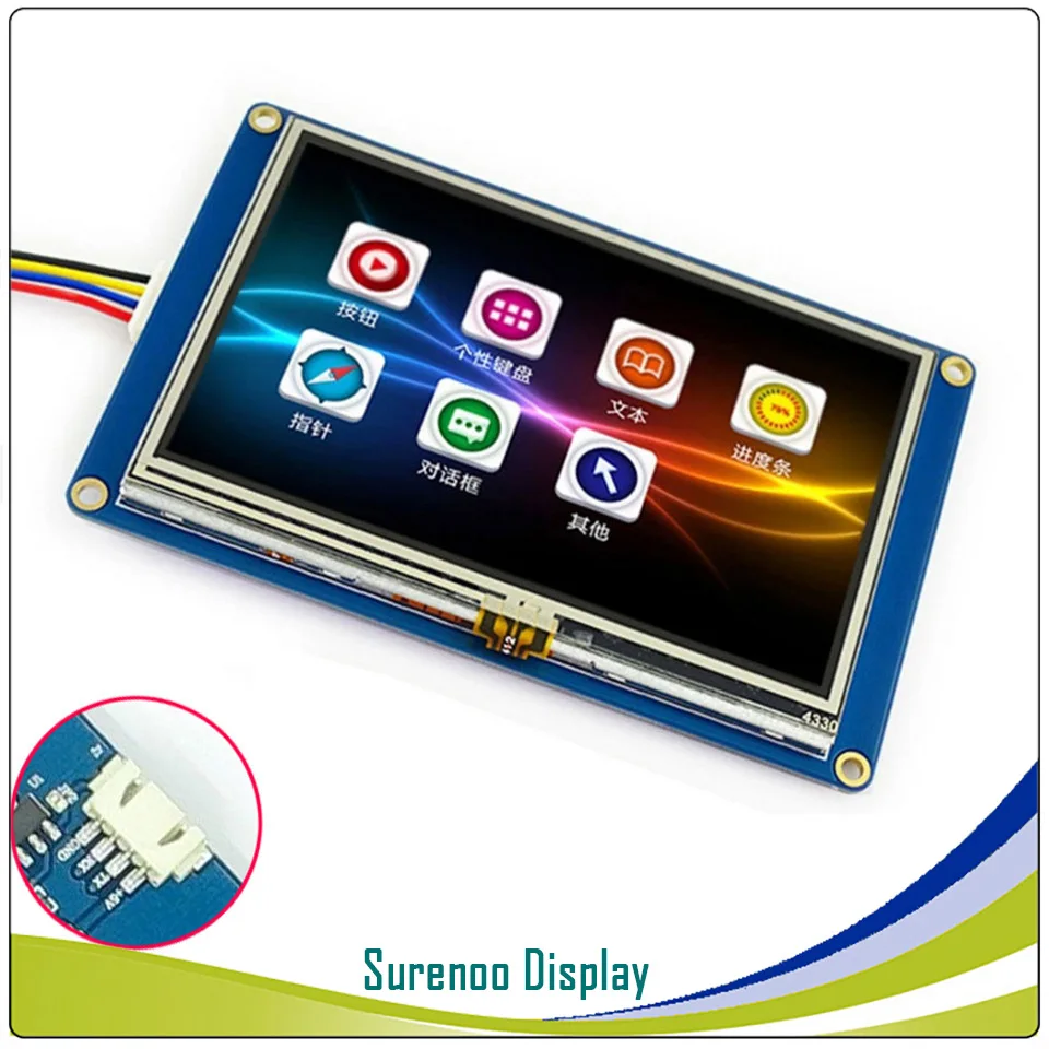 4 3 &quotNX4827T043 Nextion Basic HMI Smart USART UART серийный резистивный сенсорный TFT ЖК модуль панель